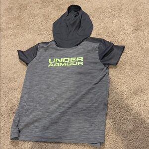Under Armour Kids Gray and Black short sleeve Hoodie